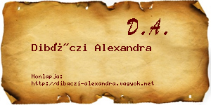 Dibáczi Alexandra névjegykártya