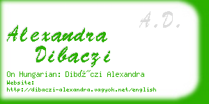 alexandra dibaczi business card